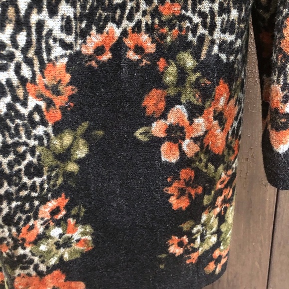 Vintage Leopard/Flower Anis. A Coat Size Medium - Picture 8 of 8